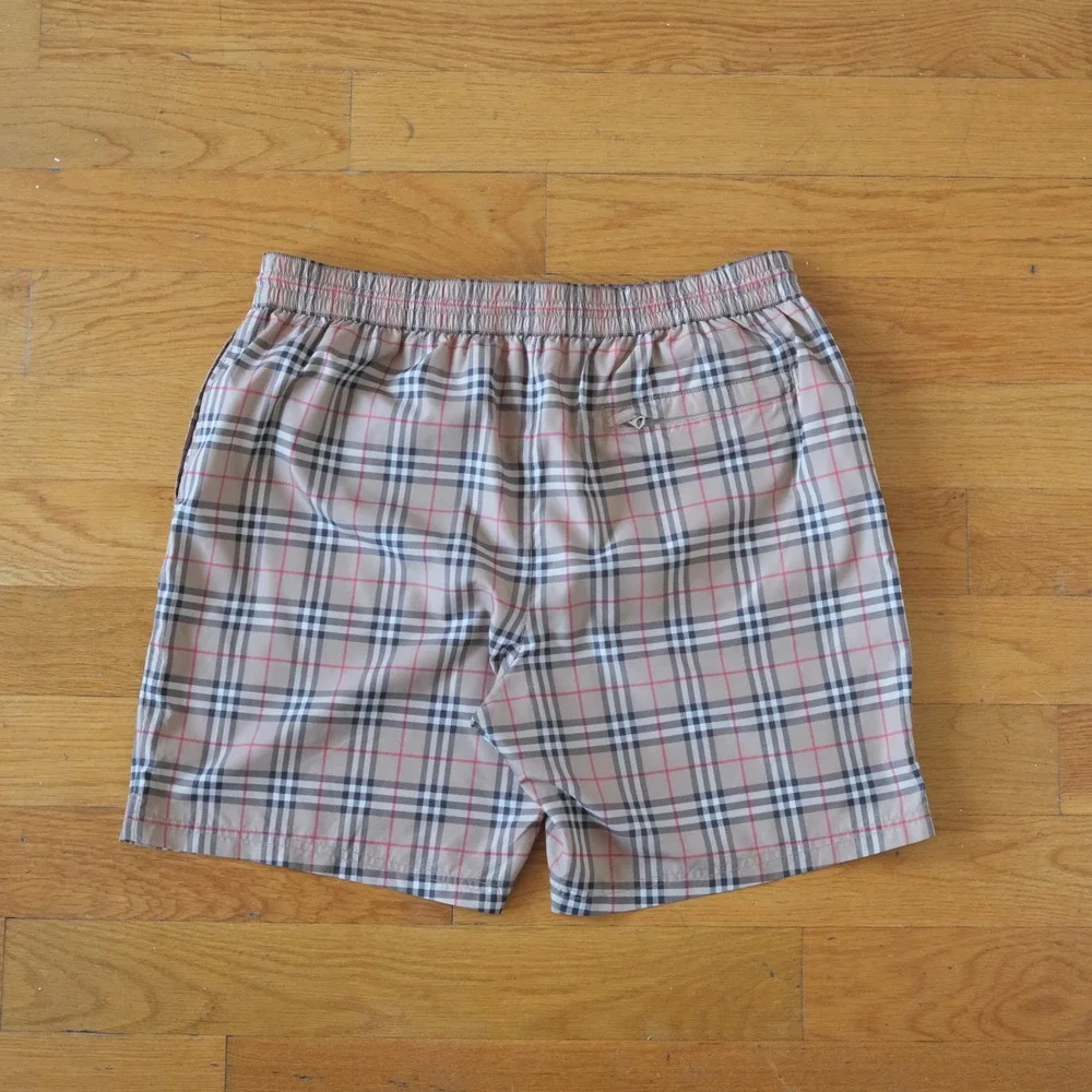 Burberry Swim Shorts Mens Tan Vintage Check Designer Large Trunks